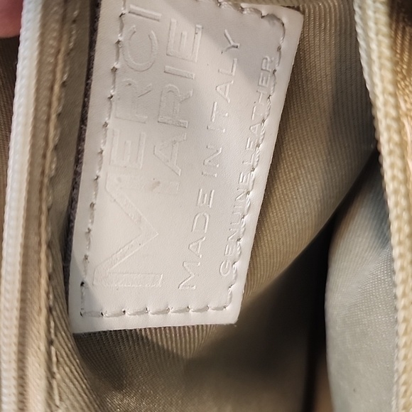 MERCI MARIE Italian Croc Embossed Gray Leather Handbag - Picture 9 of 10